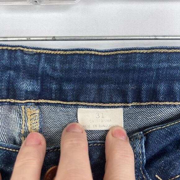 H&M Denim Blue Slim Leg Mid Wash Denim Non Destructed Jeans Size 31 - Picture 8 of 10